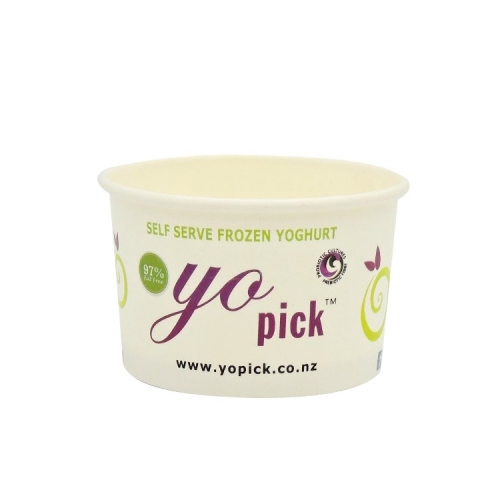 Gobelet en papier de crème glacée imprimé personnalisé biodégradable
