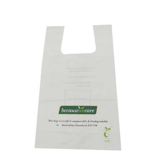 Sacs compostables prix de gros Sac shopping personnalisé 100% biodégradable avec logo