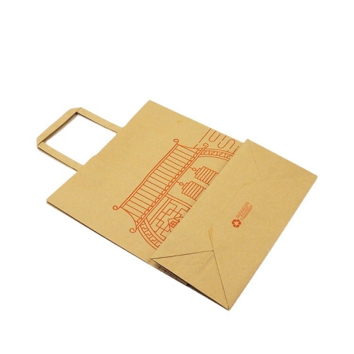 Logo personnalisé sacs restaurant restauration rapide magasin à emporter shopping sacs en papier