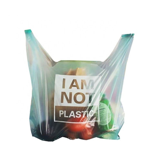 Sacs à provisions en plastique biodégradables en gros faits sur commande de PLA