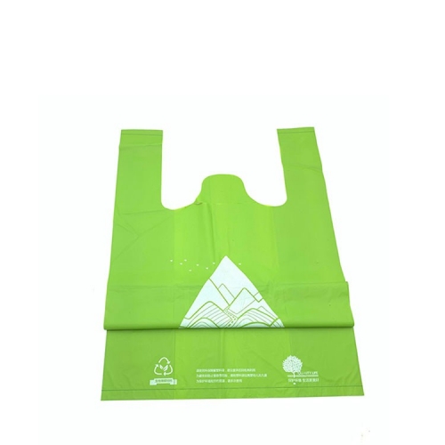 Supermarché biodégradable compostable écologique merci d'acheter des sacs de t-shirt en plastique recyclables