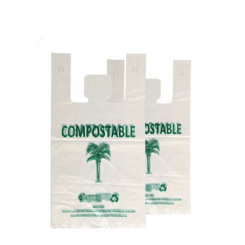 Sac à provisions avec logo Curtom en gros sacs d'emballage compostables imprimés sur mesure