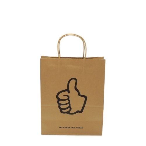 Sac en papier Kraft recyclable avec votre propre logo pour faire du shopping et offrir des cadeaux