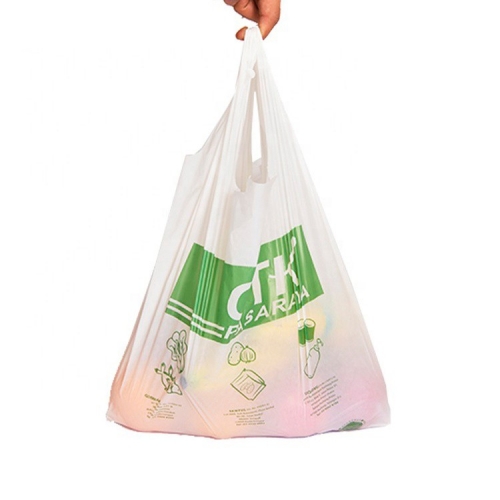 Logo fait sur commande jetable de sac à provisions jetable de CPLA de supermarché de sac biodégradable