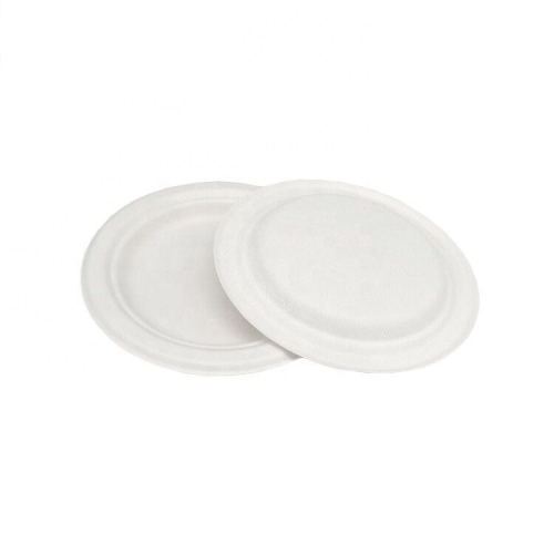 Plaques rondes compostables de bagasse de canne à sucre de plat jetable pour la partie