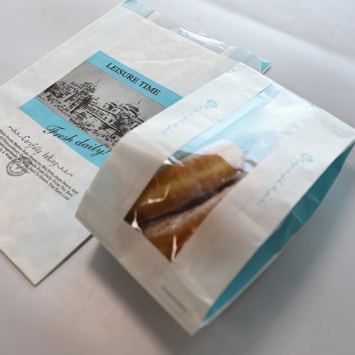Sac de papier de pain de catégorie comestible de prix d'usine Sac de papier de déjeuner avec le logo imprimé