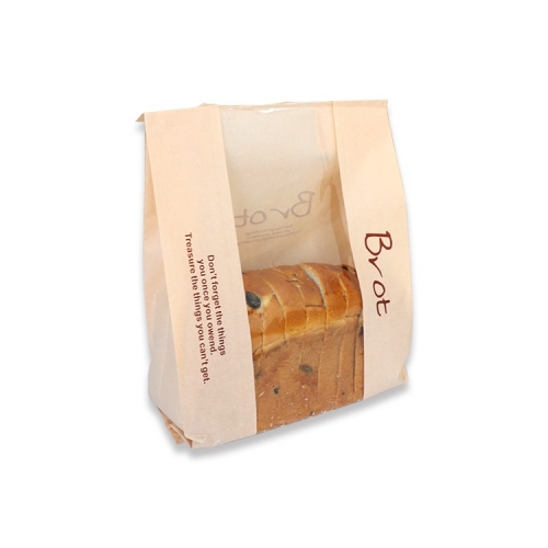 Boulangerie personnalisable de catégorie comestible à emporter les sacs à pain en papier avec fenêtre
